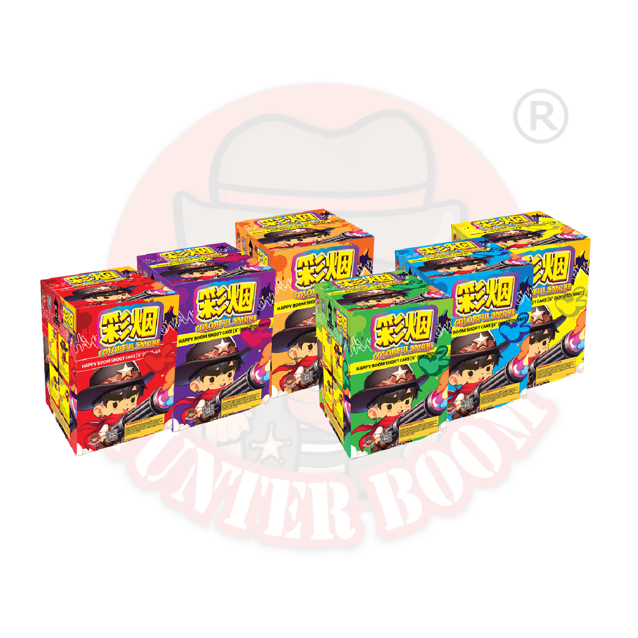 25发彩烟日景 - 六色混装 | 25 SHOOT CAKE COLOUR - 6 COLOR MIX